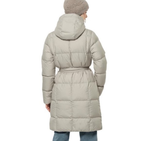 NWT Jack Wolfskin Long Puffer Coat, Light Grey Taupe, Size XS - Picture 6 of 16
